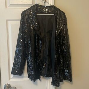 BLACK SEQUINED JACKET